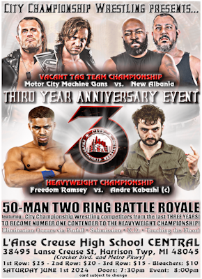25th CCW City Championship Wrestling Official Flyer/Poster